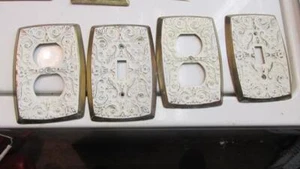 4 Brass Wall Covers Painted white - Picture 1 of 2