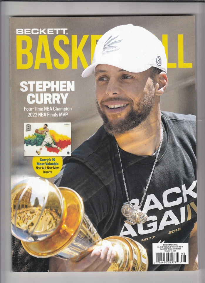 August 2022 Beckett Basketball Magazine with Stephen Curry on the Cover — 第 1/1 张图片