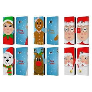 HEAD CASE DESIGNS JOLLY CHRISTMAS LEATHER BOOK WALLET CASE PARA TELÉFONOS HTC 1 - Imagen 1 de 7