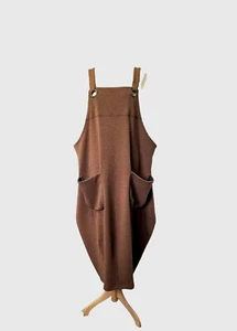 NWT 465$ IlonaK L/XL Orange Brown Knit 100% Wool Oversized Dress Rundholz Style - Picture 1 of 15