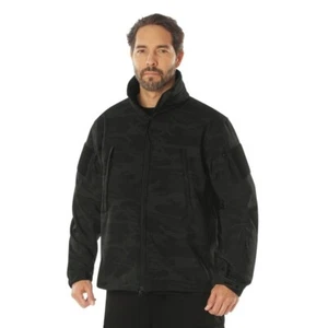 Rothco Midnight Camo Special Ops Soft Shell Jackets - Midnight Black Camo - Picture 1 of 9
