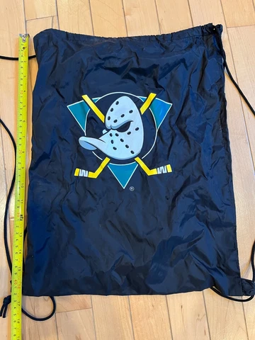 VINTAGE NHL Anaheim Mighty Ducks backpack bag~Original Logo Cover