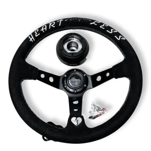 Suede Deep Dish Steering Wheel + Short Hub Adapter Kit For Lexus GS IS LS - Picture 1 of 7