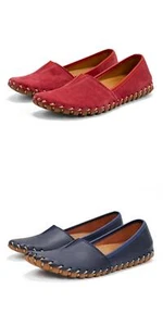 Women's Spring Step Kathaleta Leather Suede Slip-On Shoes Loafer - Picture 1 of 15