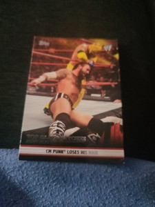 2012 Topps WWE Top Class Matches Punk's Picks #5 CM Punk Loses His Hair