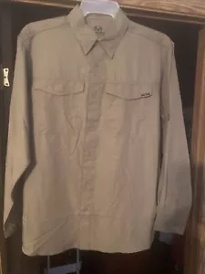 Realtree Men’s Hunting Guide Shirt Khaki Size M 38/40, LG 42/44 Long Sleeves - Picture 1 of 3
