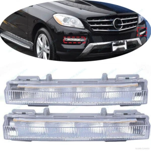 Par de luces de conducción delanteras DRL M para Mercedes Benz MB W166 ML350 GL450 X204 GLK350 - Imagen 1 de 2