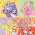 My Melody Kuromi Hello Kitty Cinnamoroll Pompompurin Stickers Diary Decals Set 