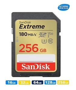 Sandisk SD Extreme Memory Cards 16GB 32GB 64GB for Canon Nikon & Kodak Cameras - Picture 1 of 19