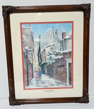 Marty Bell Signed Print Framed w COA "Christmas in Rochester" 15x18  #125/900