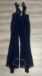 BOGNER WOMEN INSULATED NAVY BLUE SKI BIB PANTS SIZE 8 (SEE PICS PLEASE) - Picture 1 of 14