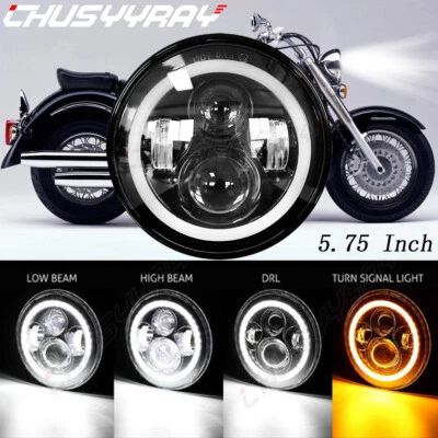 5.75" LED Headlight For Honda Shadow ACE Sabre Spirit VLX 600 750 1100 GL 1800 ^ — 第 1/4 张图片
