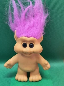 Vintage 1991 LTB Troll Doll Purple Hair Blue Eyes - Picture 1 of 10