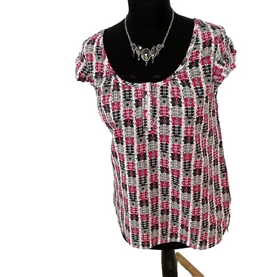 Trespass White Grey Pink Blouse Shirt Top BNWT RRP £32.99  XS UK 8 10 - Image 1 of 4