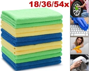18/36/54pcs Microfiber Cleaning Cloths Car Polishing Dishcloth Drying 30*30CM - Picture 1 of 9