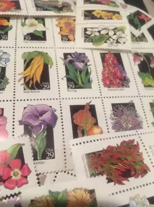 10  Vintage Flower .29 stamps  For Holiday, Wedding And Valentine Mail - Picture 1 of 1