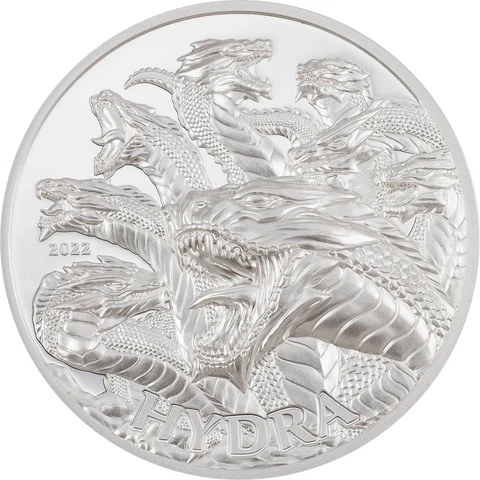 2022 Tanzania Mythical Creatures Hydra 1 oz Silver Coin (499 Mintage) Cover