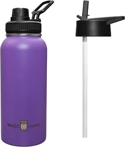 32 Oz Double Wall Vacuum Insulated Stainless Steel Water Bottle Purple - Picture 1 of 1