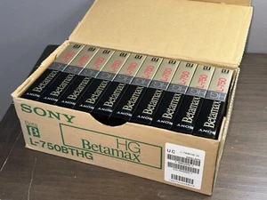 Sony L-750 BTHG Blank Sealed Betamax Tape Lot Of 10 Tapes - Picture 1 of 3