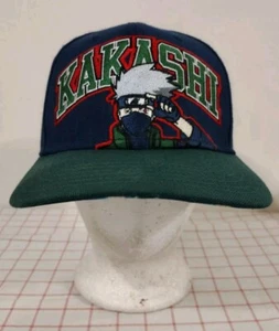 Naruto Kakashi Viz Media Cap Mütze grün blau verstellbar Druckknopflasche bestickt  - Bild 1 von 6