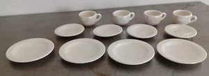Vintage Iridescent Demitasse Ceramic Cups Saucers & Plates 12 Piece Set - Picture 1 of 12