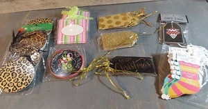 Lote de etiquetas de regalo de Navidad cinta decorativa lote 139 medias bombilla regalo muñeco de nieve - Imagen 1 de 6