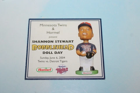 SHANNON STEWART JUNE 6, 2004  SGA Bobblehead CARD ONLY Minnesota Twins Cover