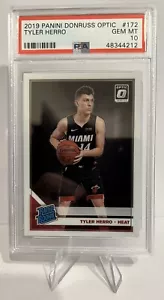 Tyler Herro 2019 Panini Donruss Optic Rated Rookie RC #172 PSA 10 Gem Mint Heat! - Picture 1 of 3