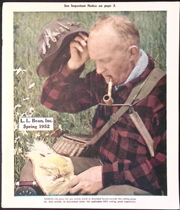 1952 LL Bean Illustrated Spring Catalog Fly Fishing Supplies Clothing Rods Flies - Picture 1 of 8