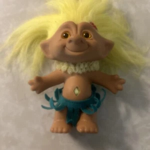 Galoob Treasure Troll 1998 Oolani Hula Girl Hula skirt TOPLESS - Picture 1 of 3