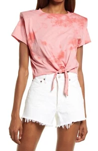 Camiseta Allsaints Coni Tie-Dye Dobladillo Hombro-Almohadilla Algodón Camiseta Talla Grande - Imagen 1 de 9