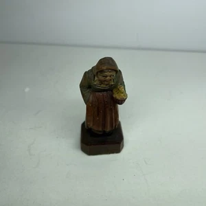 Vintage 1920s Charles Dickens ANRI Folk Art Carved Wood Figurine Italy - Picture 1 of 11