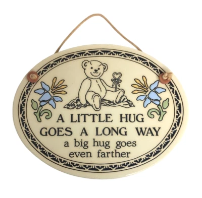 Trinity Pottery Handcrafted Plaque A Little Hug Goes a Long Way - Image 1 of 4