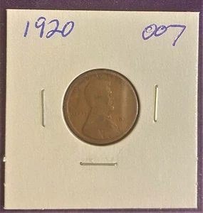 1920-P Weizenpfennig Kopf Pfennig - zirkuliert - Münze #007 - Bild 1 von 2