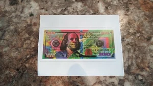 BEN FRANKLIN cool colorful $100 bill vinyl stickers!  4.0 x 1.7 - Picture 1 of 1