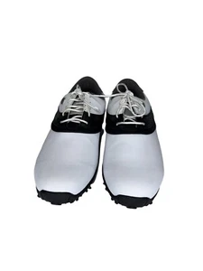 FootJoy Golfing Shoes Lo Pro 93927 White Black Rubber Spikes US Size 7M - Picture 1 of 9