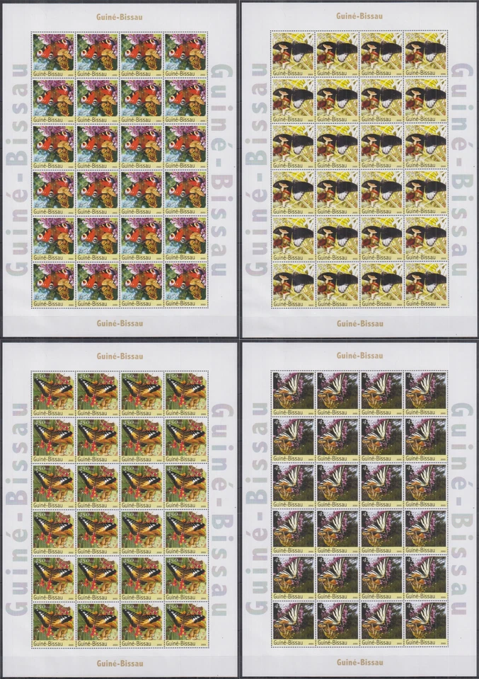ST13P. Guinea-Bissau - MNH - Butterflies - Sheets of 24v - 2003 - Image 1 of 1