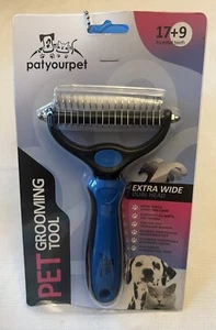 Pat Your Pet Extra Breite Doppelkopf Deshedding Pflege Hundebürste - Bild 1 von 3