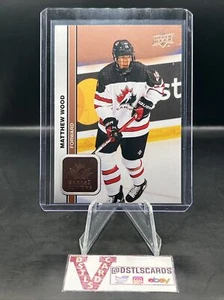 2023 Team Canada Juniors - MATTHEW WOOD BASE ROSE GOLD FOIL #20 - Picture 1 of 3