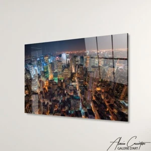 New York City Acrylic Art Print Framed City Glass Art Print NYC Acrylic Art - Picture 1 of 10