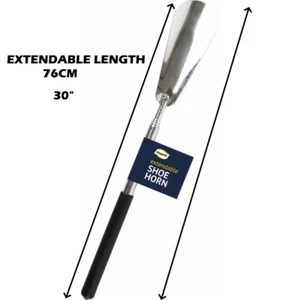SHOE HORN EXTENDABLE METAL HANDLE KINGSOLE LONG REMOVER HANDHEILD SHOE EASY GRIP - Picture 1 of 1