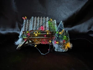 Lemax Wooden Bridge With Trees, Christmas Village Carole Towne Collection w/Box - Picture 1 of 14