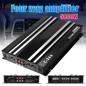 5800W Car Amplifier 4-Channel Car Audio Stereo System Amp Class A/B Truck I8P2 - Picture 1 of 12