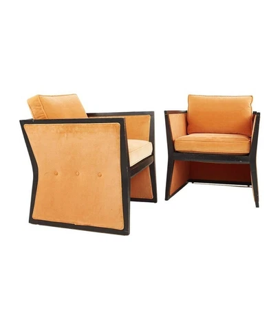 Harvey Probber Style Mid Century Lounge Chairs - A Pair Cover