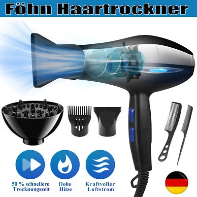 2300W Ionen Föhn Haartrockner mit 3 Diffusor Haarfön Profi Fön Ionen Hair Dryer - Bild 1 von 4