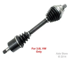 Nuevo eje delantero lateral del conductor CV se adapta a la tracción delantera Passat 3,6 L automático, CC 3,6 L, Tiguan AT - Imagen 1 de 2