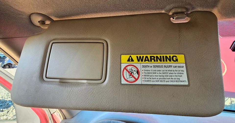 Parasol Honda CRV bronceado 2002-2004 OEM conductor vinilo tocador espejo montaje a presión Foto 1 de 3