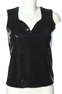 BIBA Camiseta sin mangas Mujeres Top Talla EU 34 negro look efecto mojado - Imagen 1 de 5