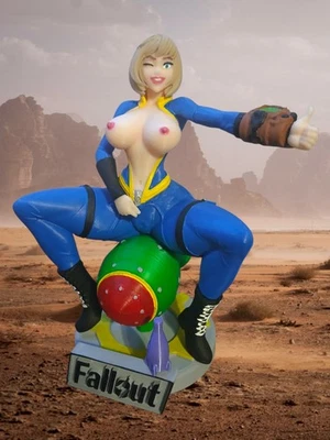 Fallout Vault Girl Figure 8in nsfw Painted & Assembled - Image 1 of 4