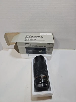 Vintage Sears 70 To 210mm F4.0 Macro/ One-Touch Zoom Lens W/ Original Box 373776 - Image 1 of 4